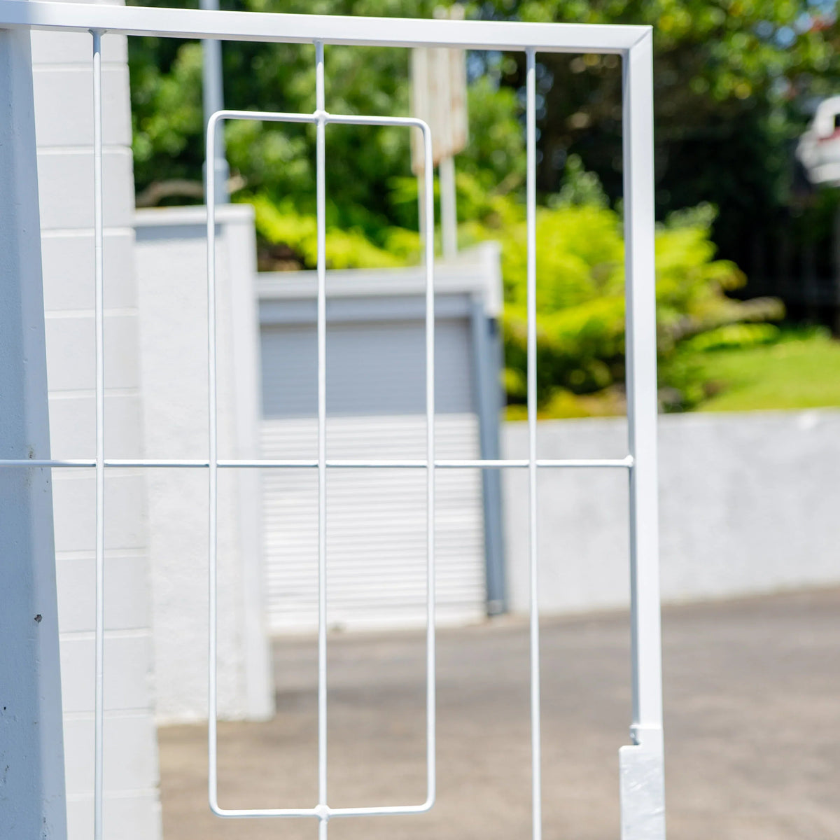 Valor Steel Security Gate 770mm wide x 1950mm High (Ref 34) - Commercial, Gates, metal security gate, Residential - White DIY XPANDA