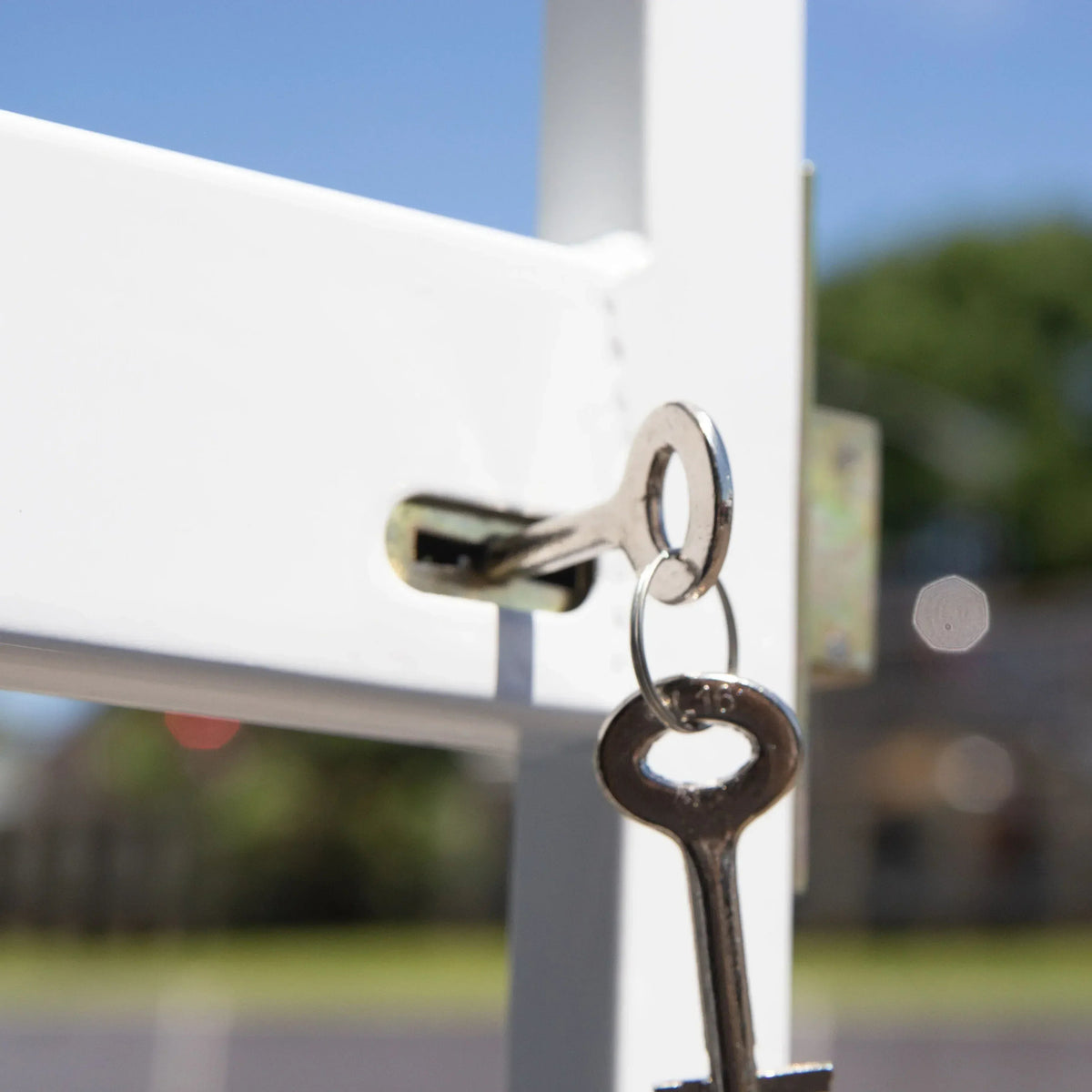 Keys of DIY Xpanda's Fixed Swing Security Gate for residential entrance security