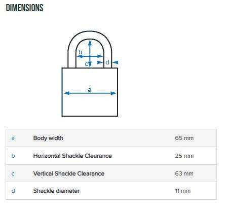 ABUS 83WP/63 weatherproof padlock for outdoor residential security