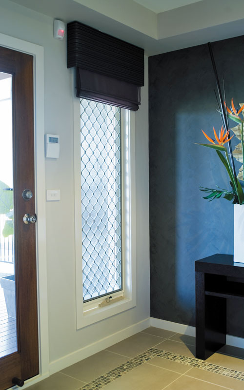 Amplimesh security screen installed on residential doorway