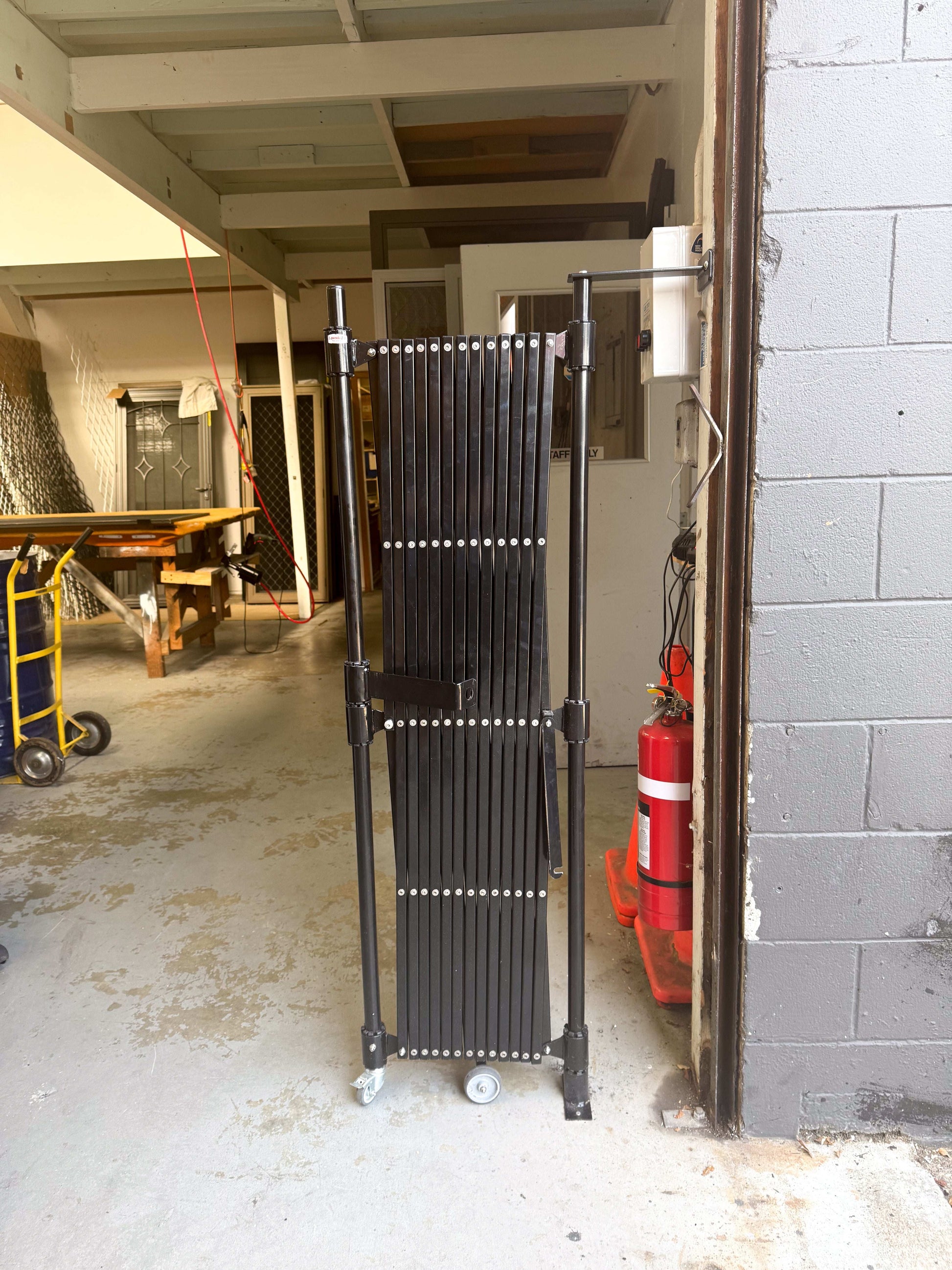 Expandable Barrier Black 4m Wide 1.3m High (A) - Commercial, Expandable Barrier, Residential - DIY XPANDA