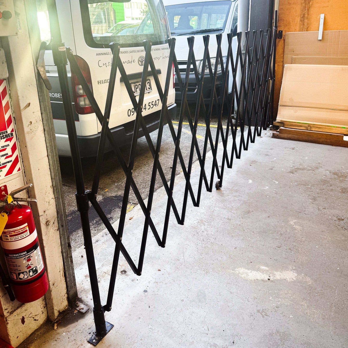 Expandable Barrier Black 4m Wide 1.3m High (A) - Commercial, Expandable Barrier, Residential - DIY XPANDA