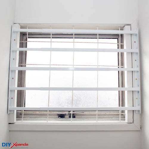 Extendable Window Bars 5 Square 630-1100mm (E) - Commercial, Residential, Window Bars, Windows - Black DIY XPANDA