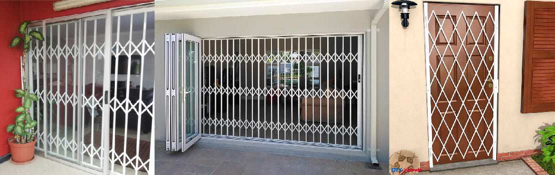 Folding gate, expanding gate, adjustable gate, retractable gates, security door.