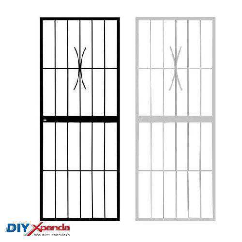 Sibaya Steel Security Gate 770mm Wide x 1950mm High - Commercial, Gates, metal security gate, Residential - White DIY XPANDA