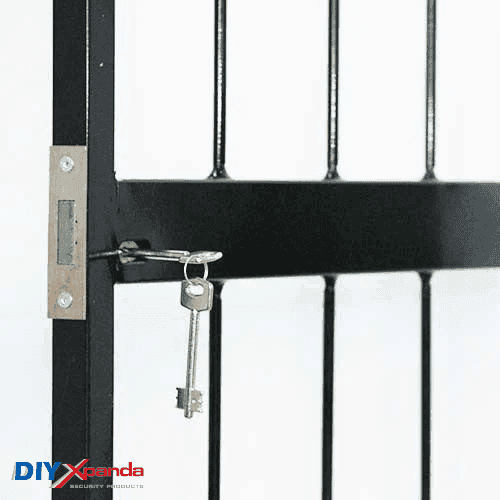 Sibaya Steel Security Gate 770mm Wide x 1950mm High - Commercial, Gates, metal security gate, Residential - White DIY XPANDA