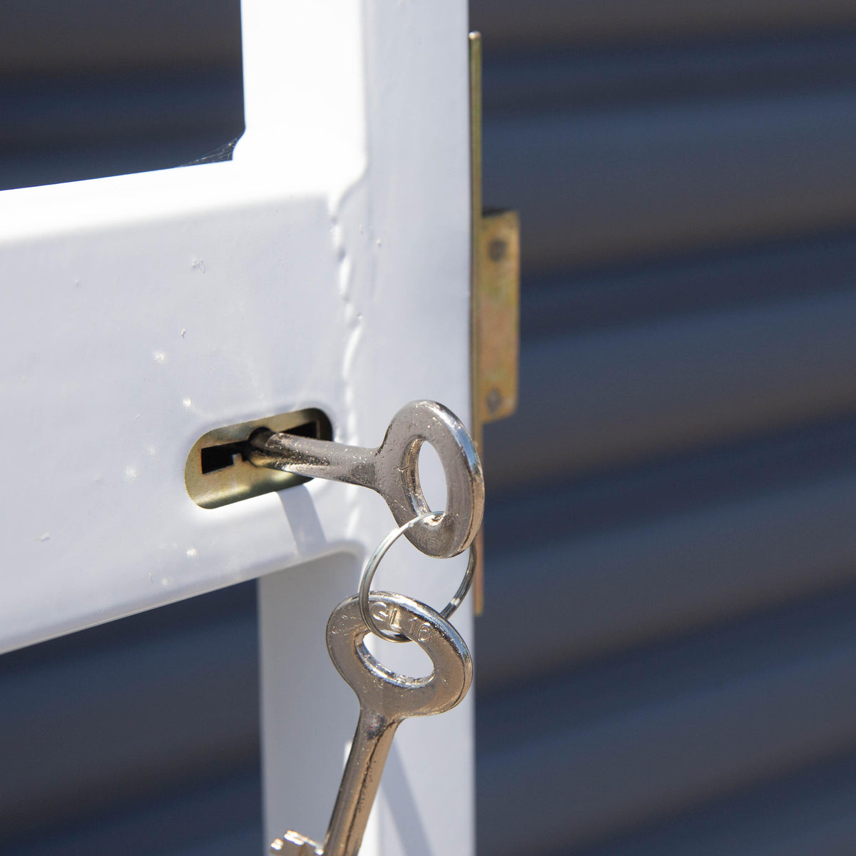 Valor Steel Security Gate 770mm wide x 1950mm High (Ref 34) - Commercial, Gates, metal security gate, Residential - White DIY XPANDA