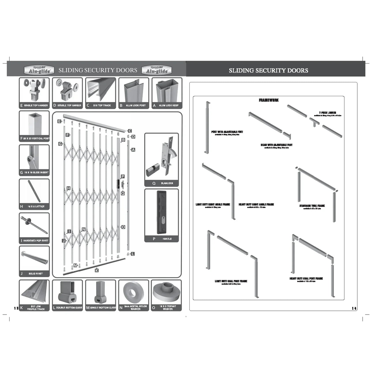 White aluminium retractable security gate installed across a wide residential doorway
