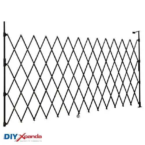 Expandable Barrier Black A 4000mm (W) 1300mm (H)Expandable Barrier (Pedestrian Safety Fence)
Product Features
Width: 4000mm 
Height: 1300mm
Thickness: 100mm
Closed width: 410mm 
20mm square aluminum tubing
StaiExpandable BarriersExpandable Barrier Black