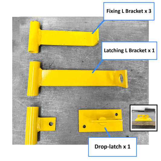 Expandable Barrier Yellow 8m Wide 1.5m High (F) - Commercial, Expandable Barrier, Gates, Residential - Yellow DIY XPANDA