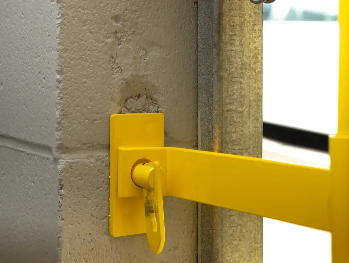 Yellow expandable barrier adjustable scissor gate barrier available for Pedestrian Barrier Rental as well