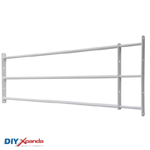 Extendable window bars with 3 round steel security bars for residential window protection