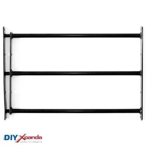 Extendable Window Bars 3 Round 485-900mm (A) - Commercial, Residential, Window Bars, Windows - Black DIY XPANDA