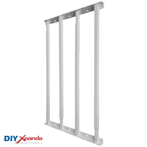 Extendable window bars with 4 square steel security bars for residential window protection