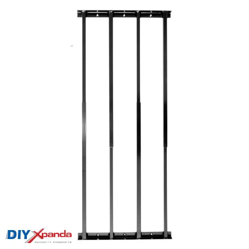 Extendable window bars with 4 square steel security bars for residential window protection