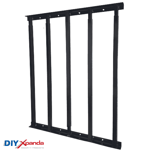Extendable Window Bars 5 Square 630-1100mm (E) - Commercial, Residential, Window Bars, Windows - Black DIY XPANDA