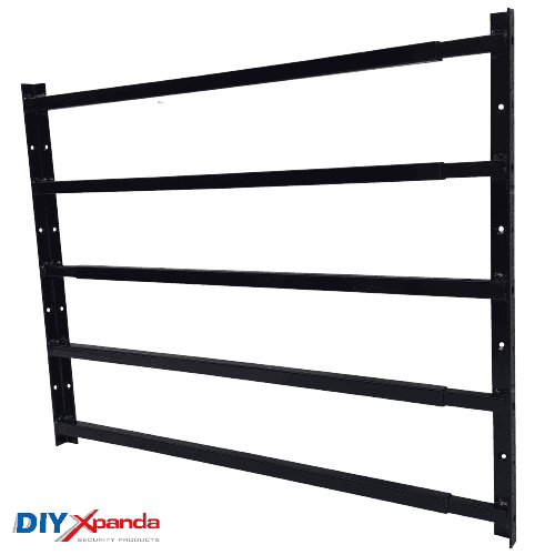 Extendable Window Bars 5 Square 630-1100mm (E) - Commercial, Residential, Window Bars, Windows - Black DIY XPANDA