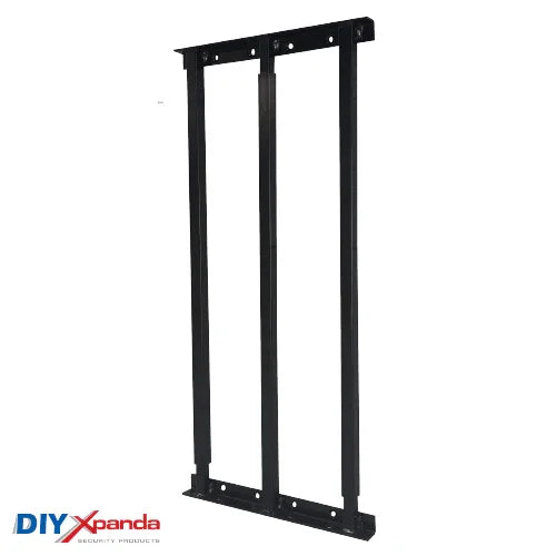 Extendable window bars with 3 square steel security bars for residential window protection