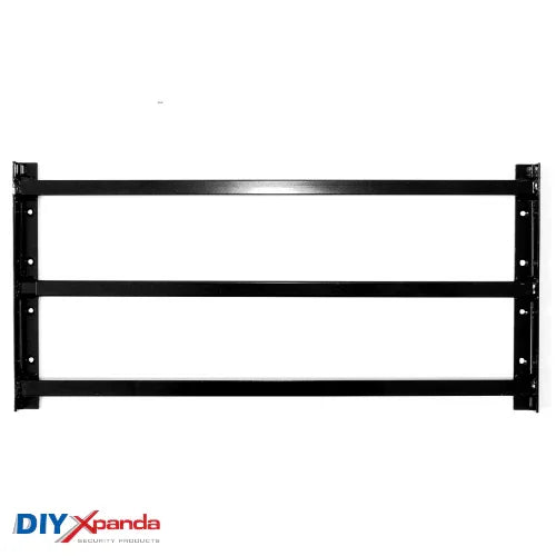 Extendable window bars with 3 square steel security bars for residential window protection