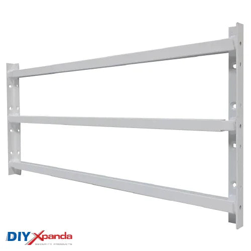 Extendable window bars with 3 square steel security bars for residential window protection
