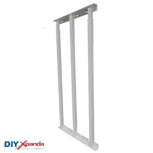 Extendable window bars with 3 square steel security bars for residential window protection