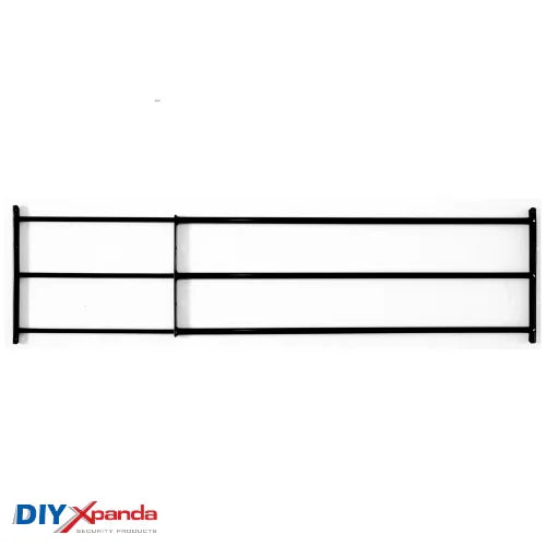 Extendable window bars with 3 round steel security bars for residential window protection