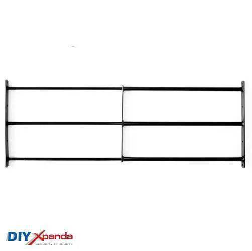 Extendable Window Bars 3 Round 485-900mm (A) - Commercial, Residential, Window Bars, Windows - Black DIY XPANDA
