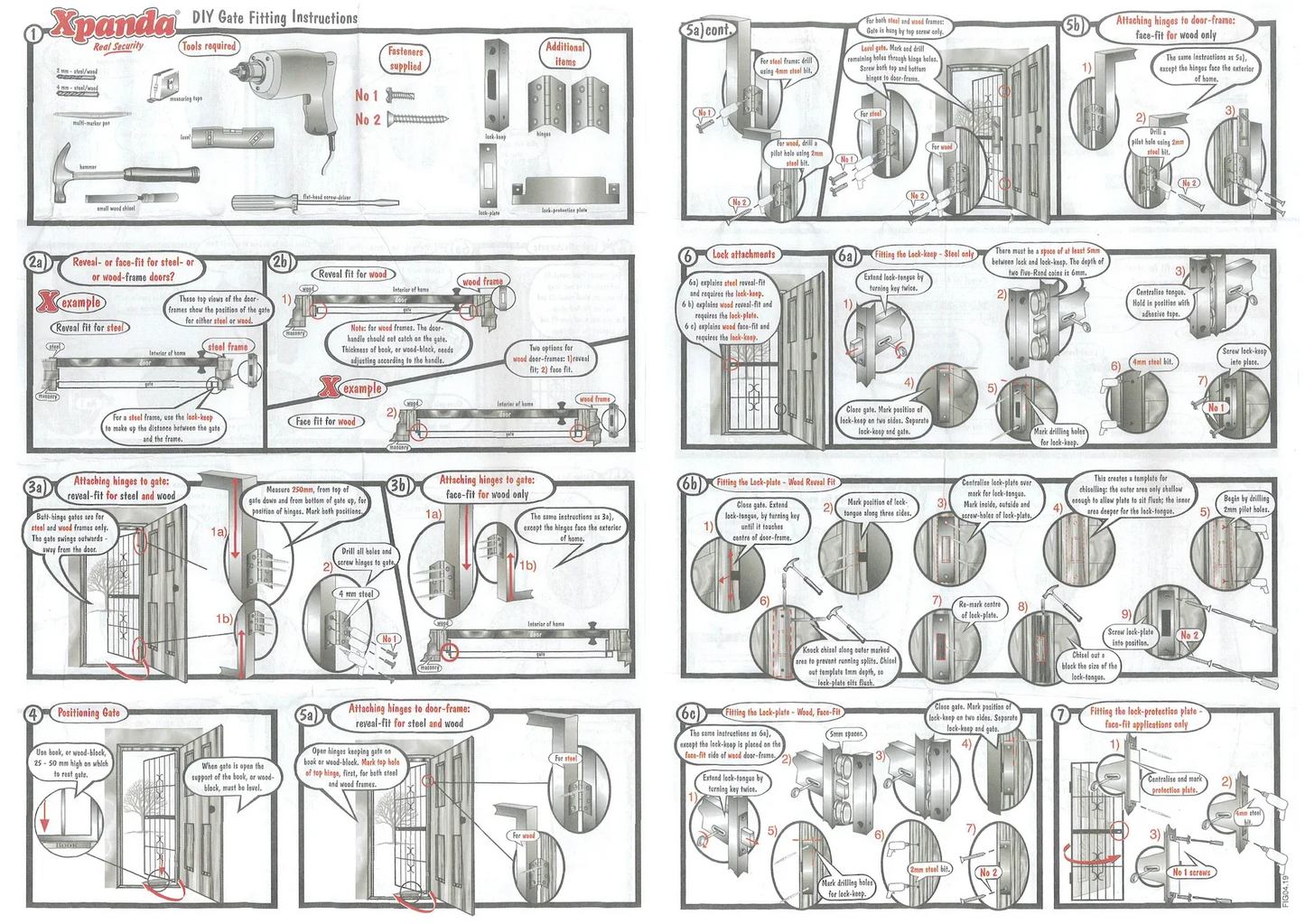 Valor Steel Security Gate 770mm wide x 1950mm High (Ref 34) - Commercial, Gates, metal security gate, Residential - White DIY XPANDA