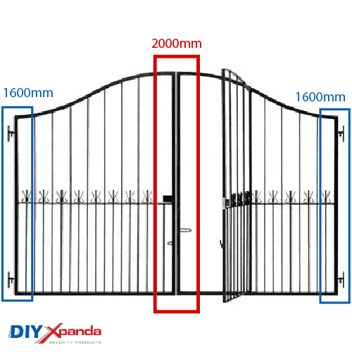 Induna Steel Driveway Gate 3000mm Wide x 2000mm High (Ref 19P) - Commercial, Gates, Residential - DIY XPANDA