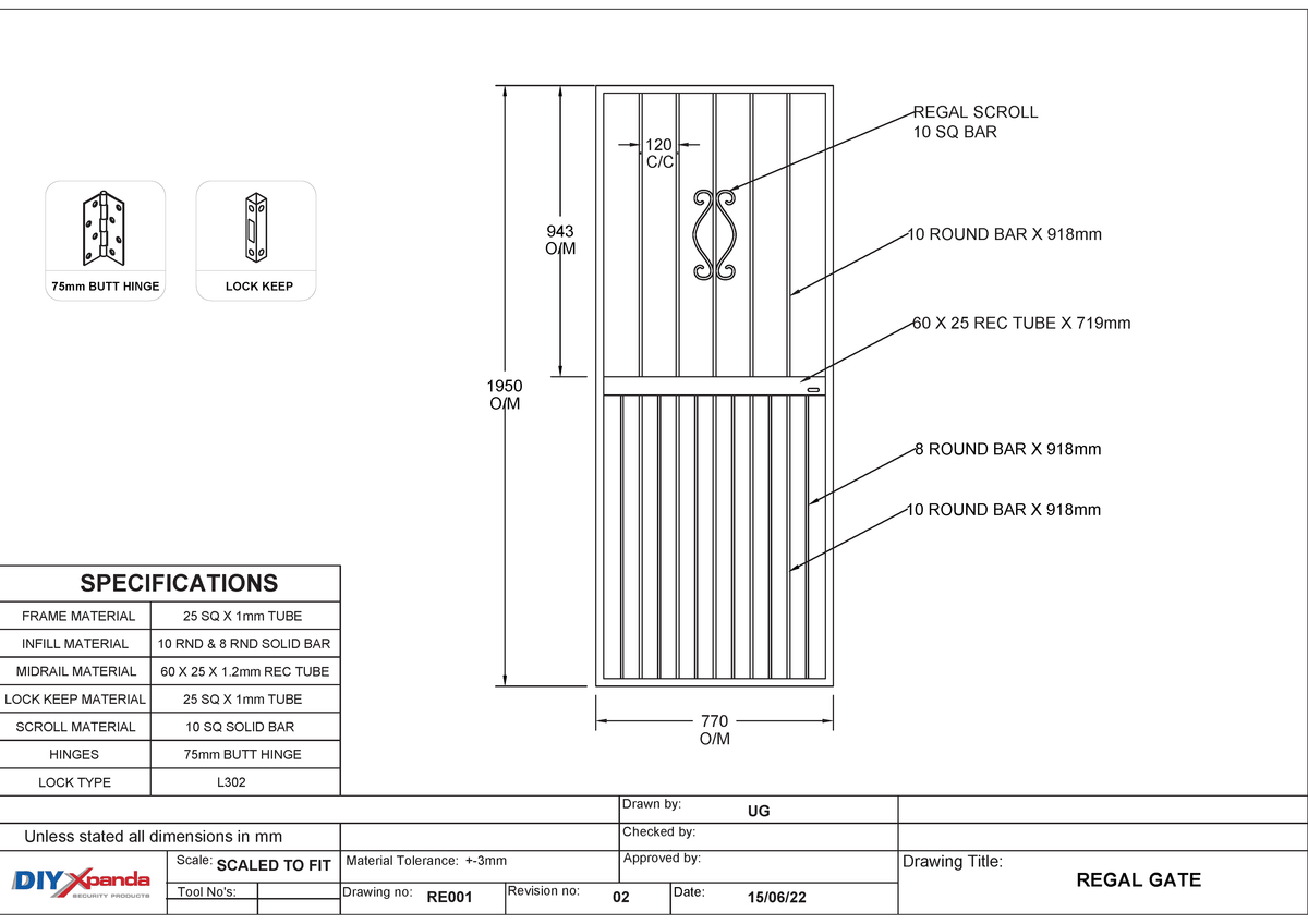 DIY Xpanda's Fixed Swing Security Gate for residential entrance security