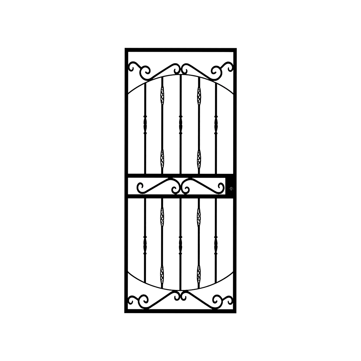 Renaissance steel security gate with deadlock for residential entrance security