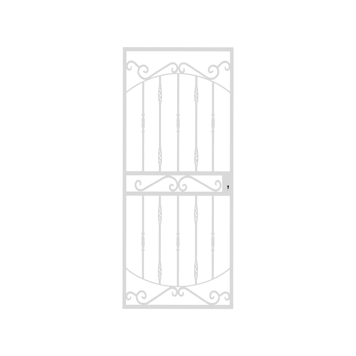 Renaissance steel security gate with deadlock for residential entrance security