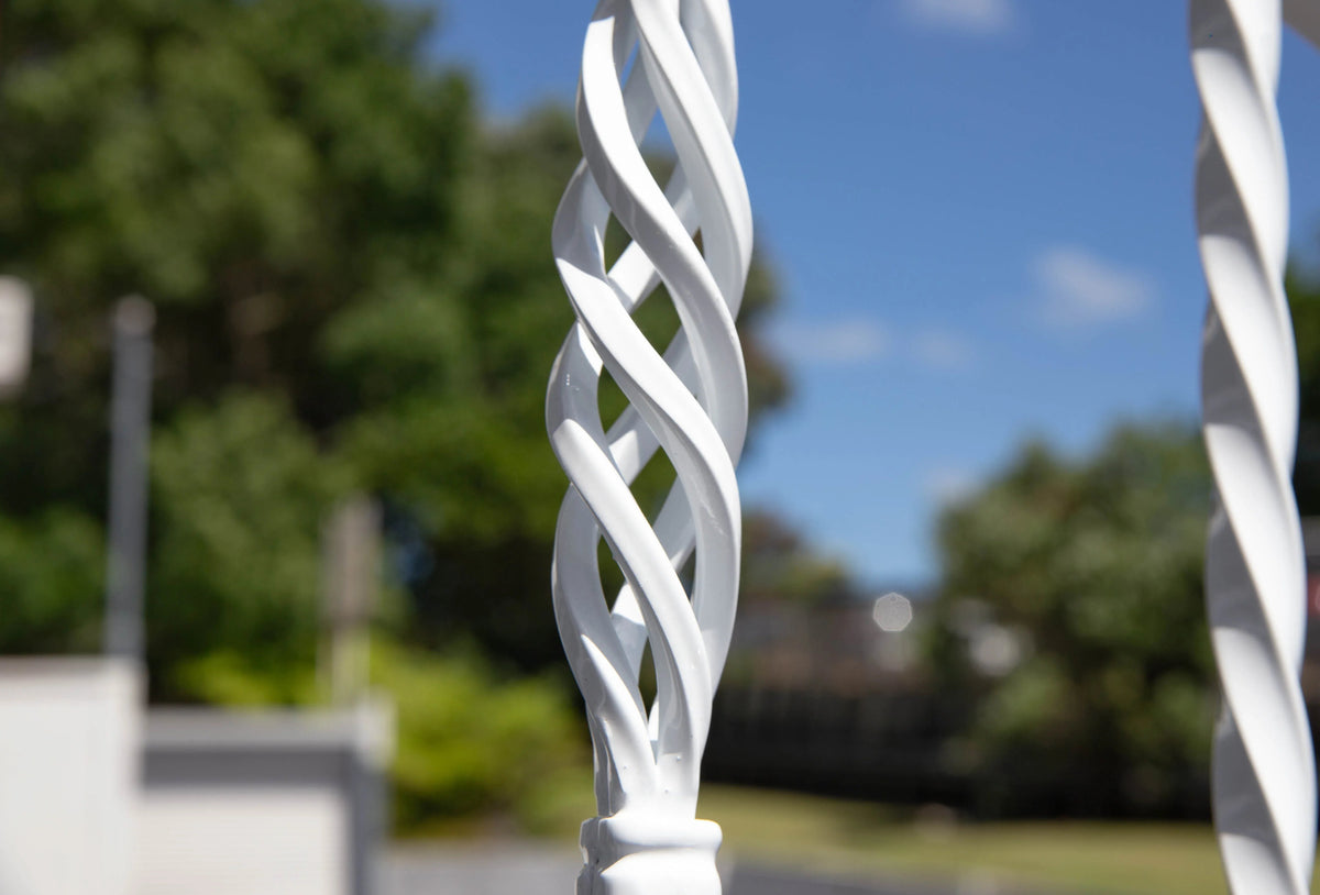 Renaissance steel security gate with deadlock for residential entrance security