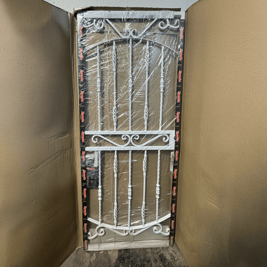 Renaissance Steel Security Gate 810mm Wide x 2000mm High - Commercial, Gates, metal security gate, Residential - White DIY XPANDA