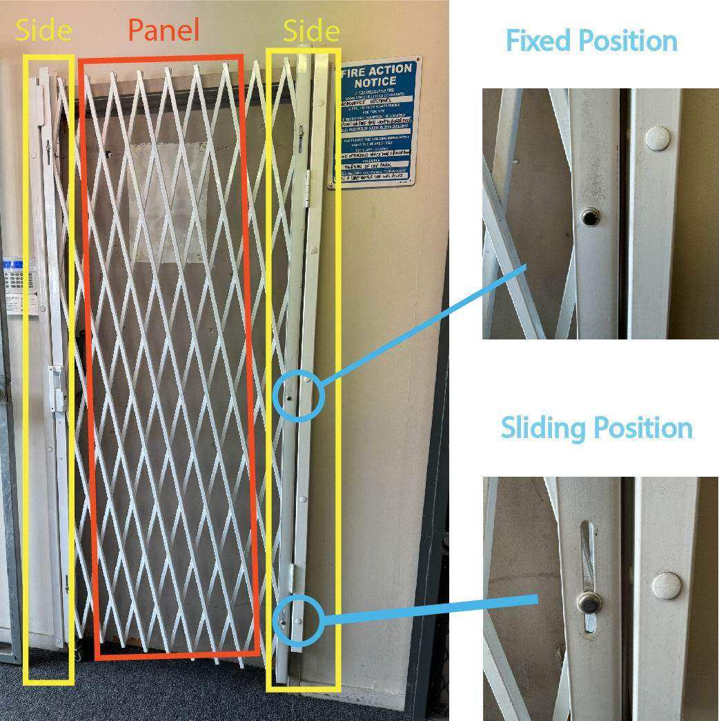 Saftidor Retractable Security Grille up-to 840mm Wide x 2000mm High - Commercial, Gates, Residential, retractable security door - DIY XPANDA