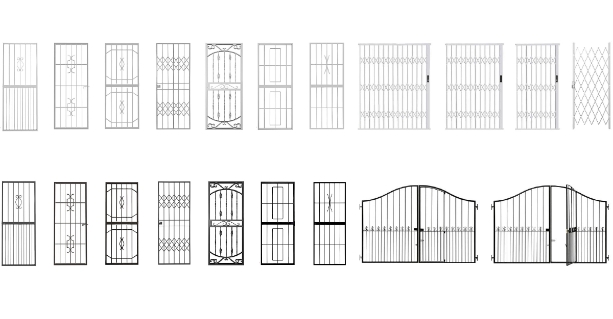 Steel and aluminum security gates and doors. Fix swing driveway gates, storefront gates, retractable and foldable gates for easy DIY installation.