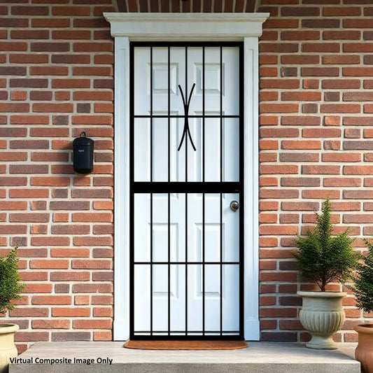 Sibaya steel security gate with double-sided locking for residential entrance security