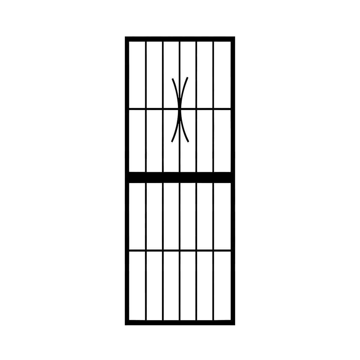 Sibaya steel security gate with double-sided locking for residential entrance security