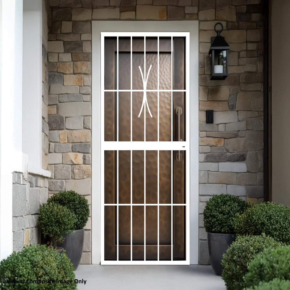 Sibaya steel security gate with double-sided locking for residential entrance security