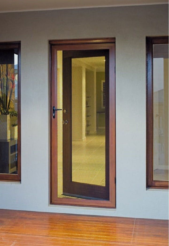 Supascreen security screen installed on residential doorway