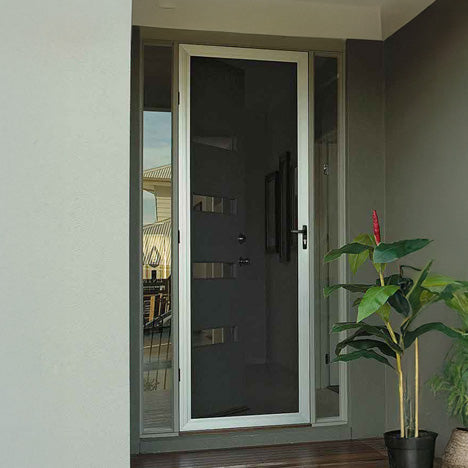 Supascreen security screen installed on residential doorway