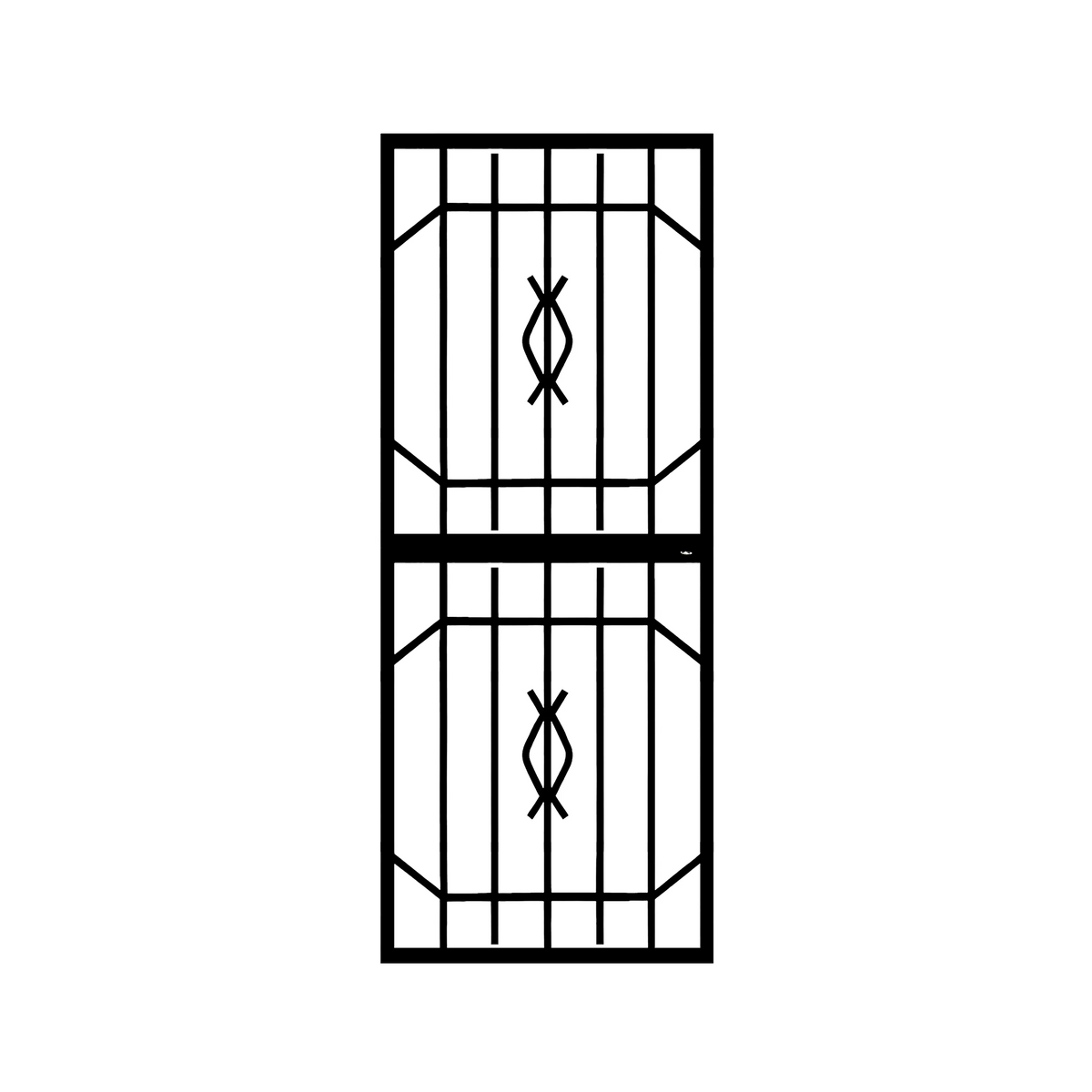 Trendi steel security gate with contemporary design for residential entrances