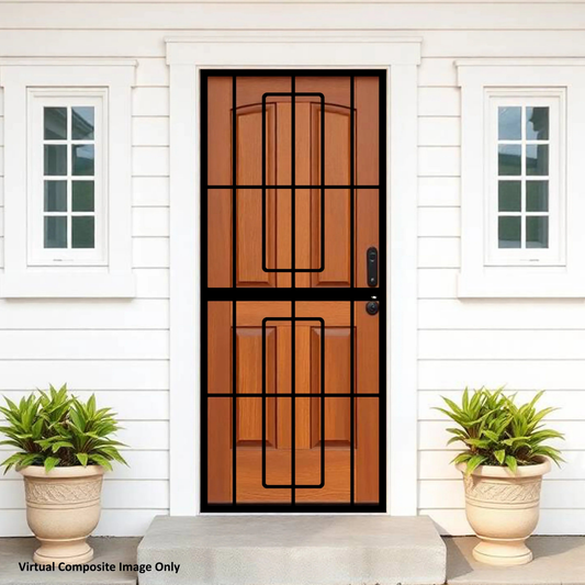 Valor Steel Security Gate 770mm wide x 1950mm High (Ref 34) - Commercial, Gates, metal security gate, Residential - Black DIY XPANDA