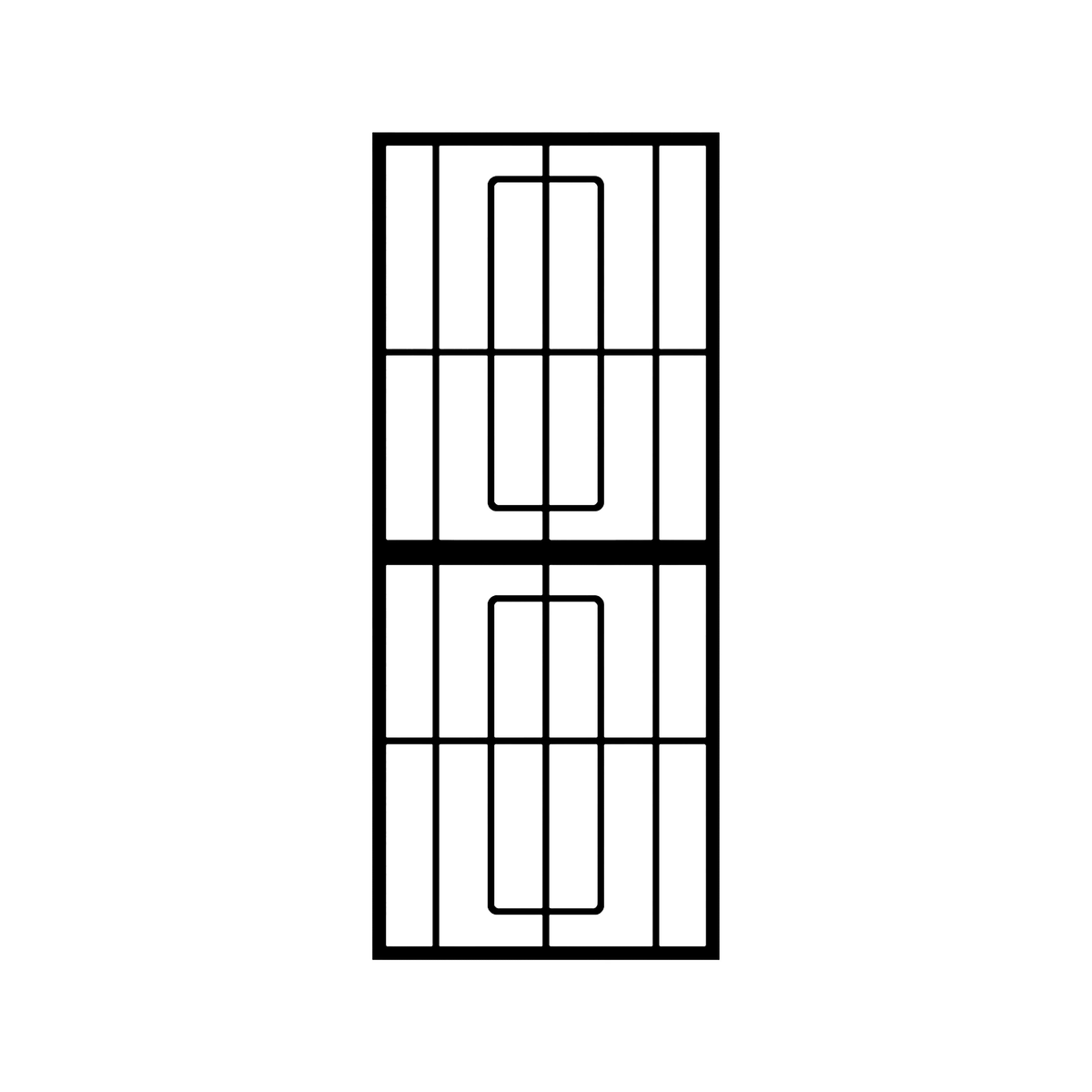 Valor Steel Security Gate 770mm wide x 1950mm High (Ref 34) - Commercial, Gates, metal security gate, Residential - White DIY XPANDA