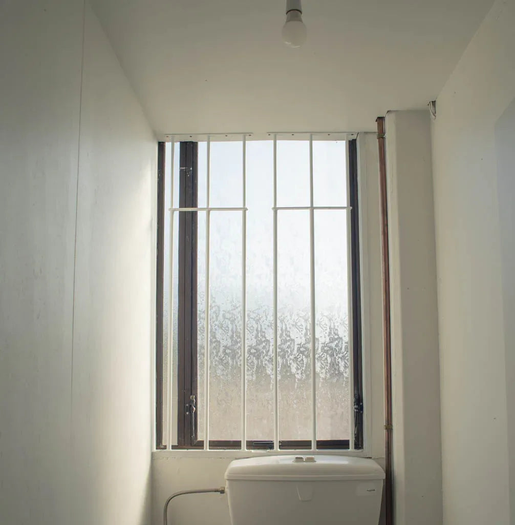Extendable window bars with 3 round steel security bars for residential window protection