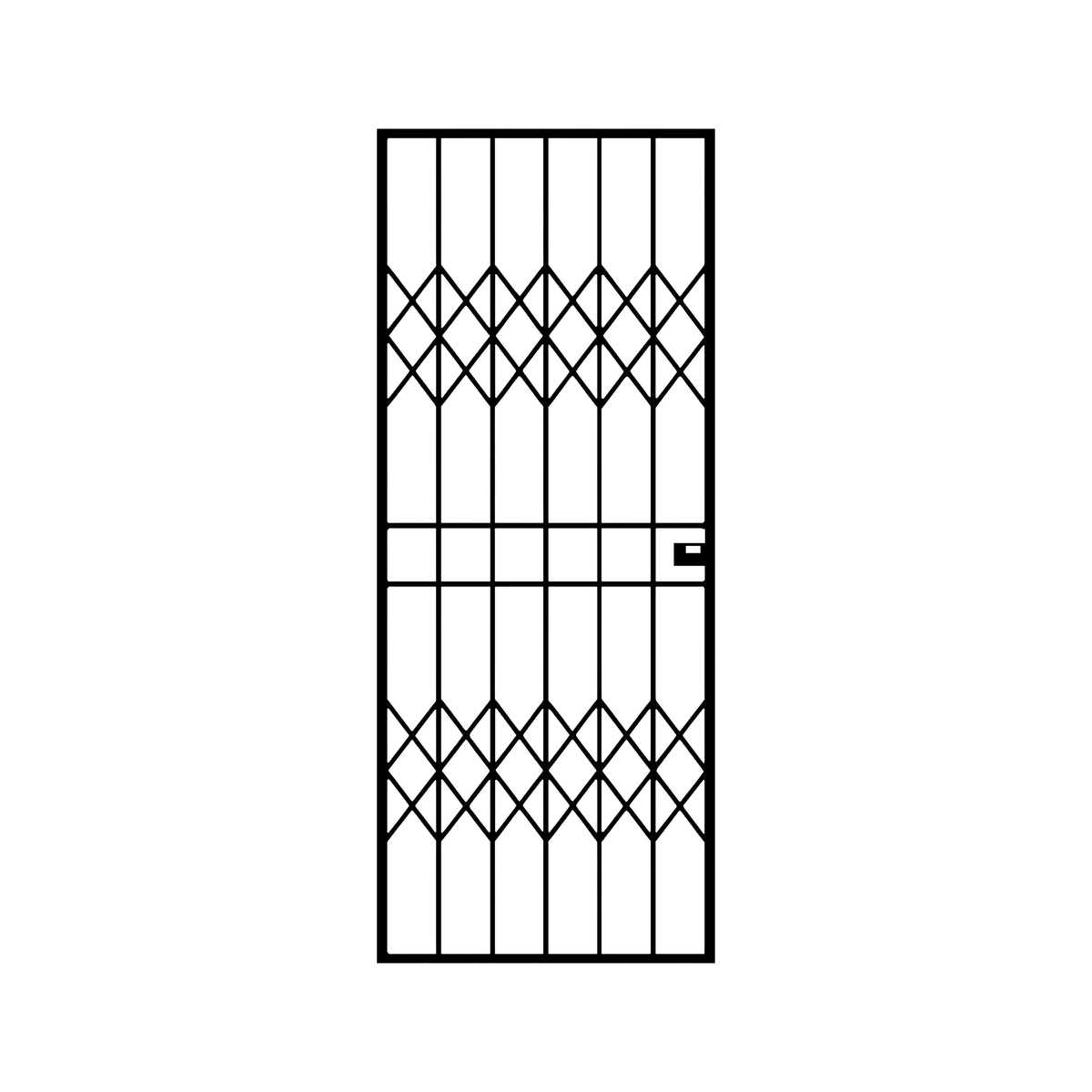 Trellis style steel security gate with decorative design for residential entrances