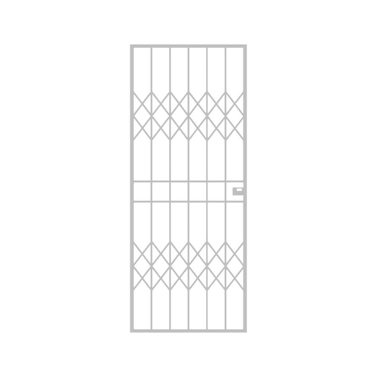 Trellis style steel security gate with decorative design for residential entrances