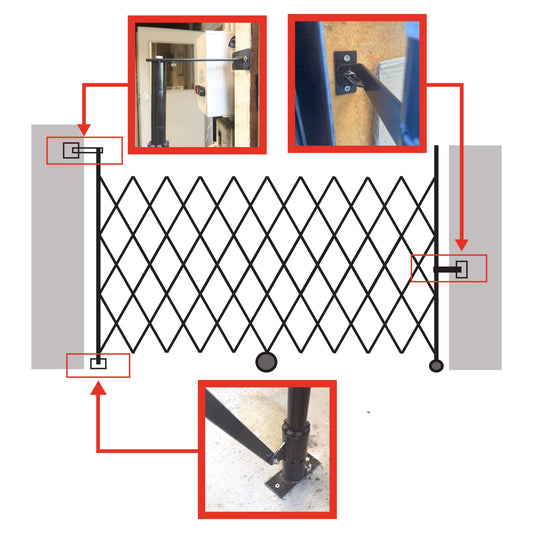 How to Install a Black Expandable Barrier