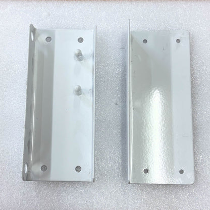 Hinges of the Saftidor retractable security grille installed on residential doorway