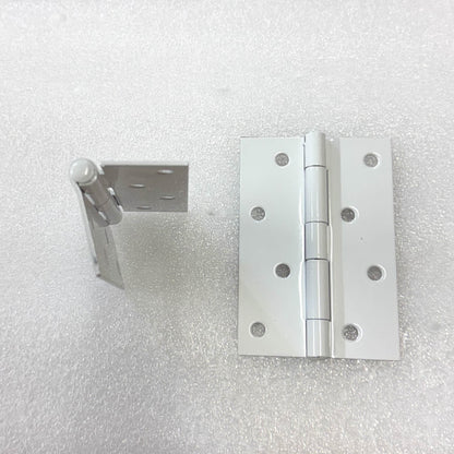Hinges of the Saftidor retractable security grille installed on residential doorway